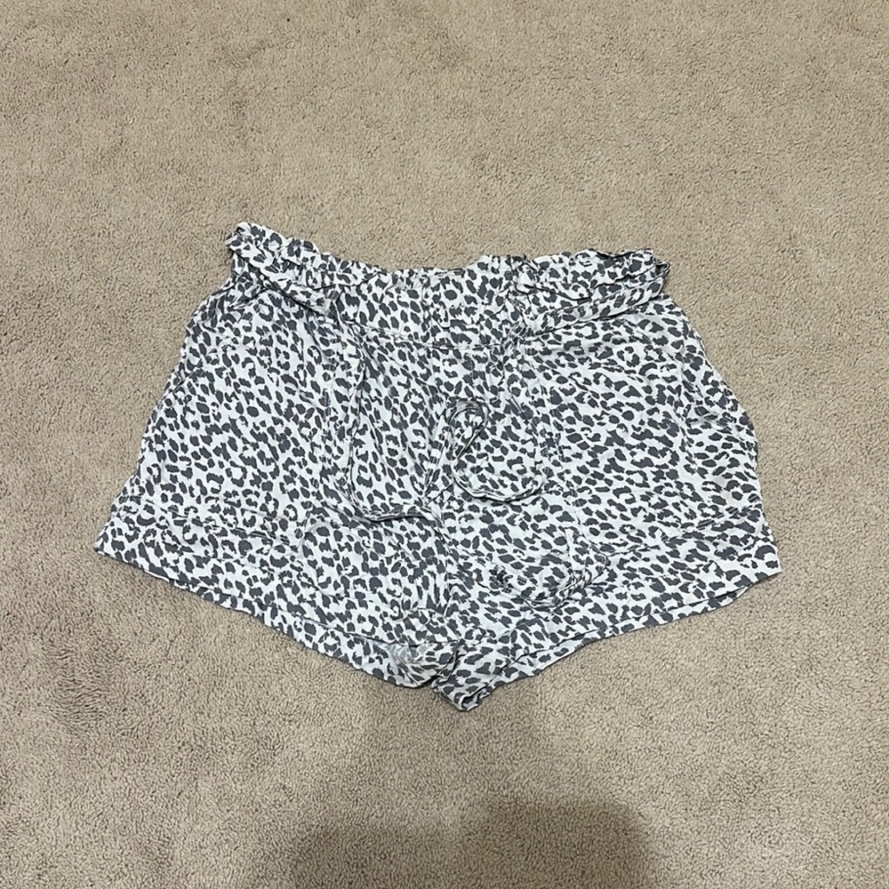 Aerie High Waist Black and White Shorts